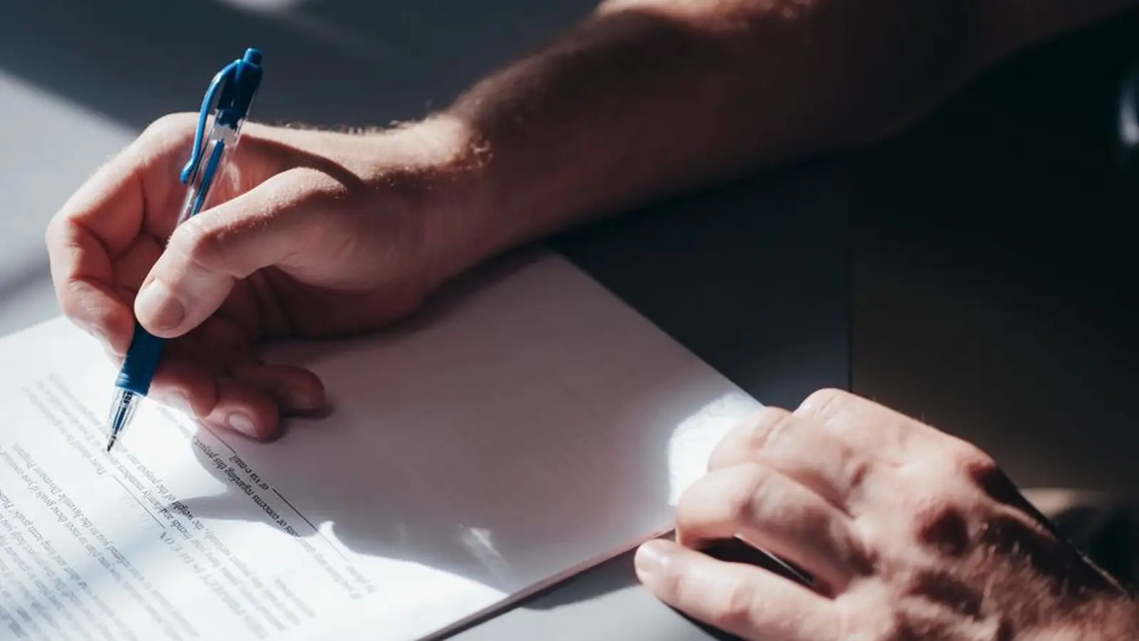 Photo d'une lettre de résiliation, d'un contrat d'assurance habitation et de clés sur un bureau